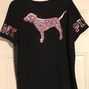 PINK rose gold dog shirt bling